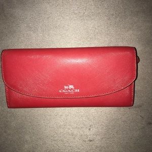 RED COACH WALLET